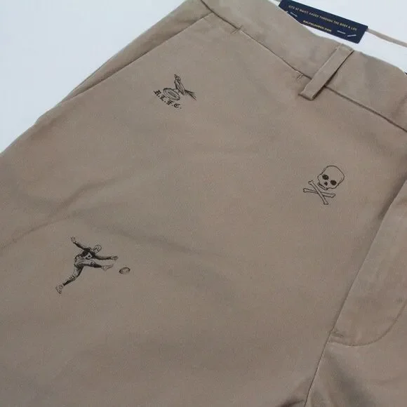 NWT Polo Ralph Lauren Men's Varsity Football OG Club Stretch Khaki Chinos, 34x30